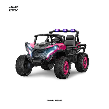 24V 4x200W 2-Seater Ride-On Truck | 4WD, EVA Tires, Remot-rose red