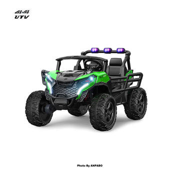 24V 4x200W 2-Seater Ride-On Truck | 4WD, EVA Tires, Remot-green