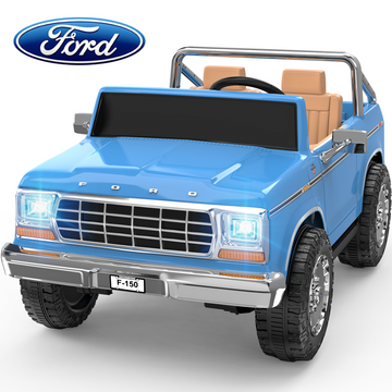 24V Classic Ford Bronco: White Retro Legend, Ready for Dual Adventures-light bule