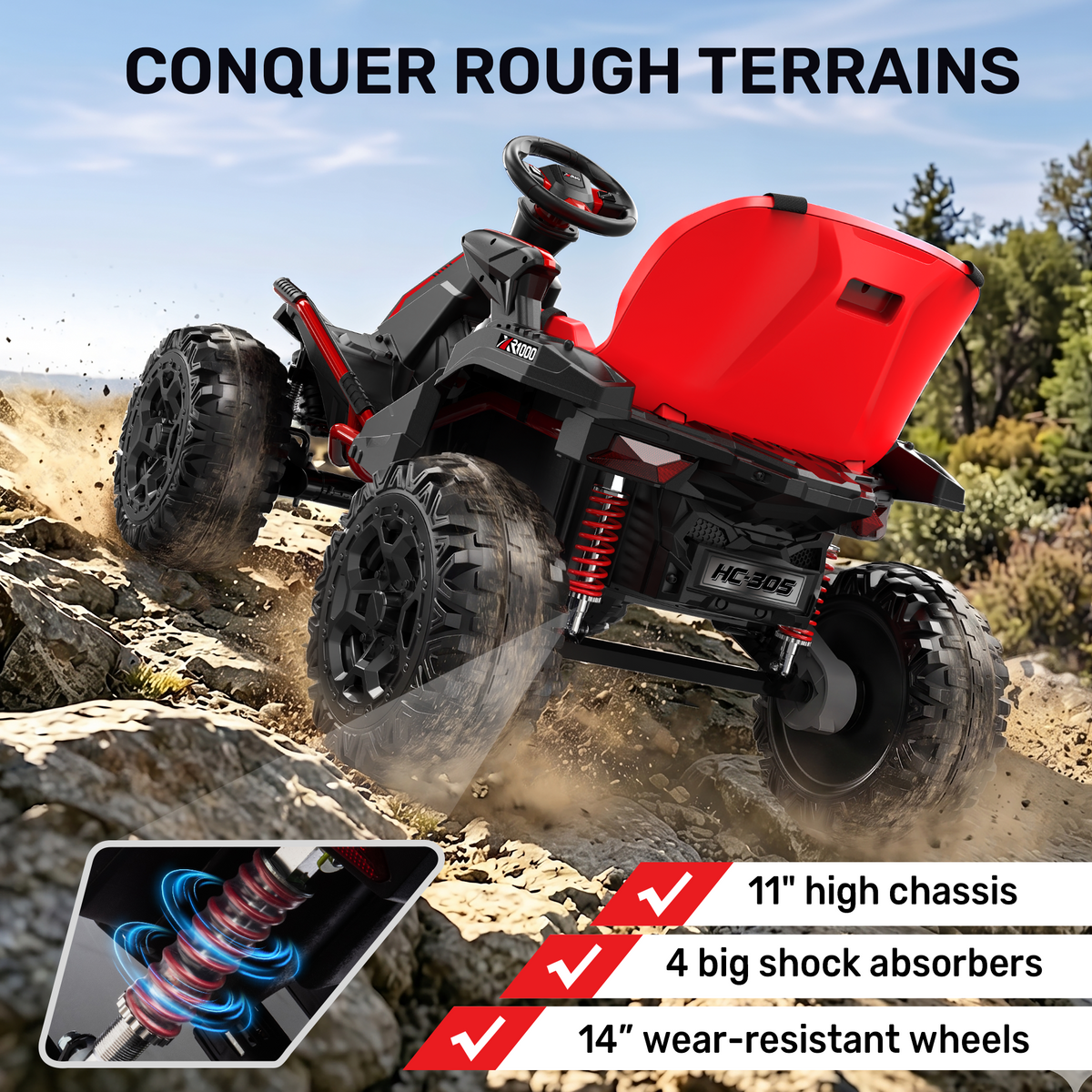 HC-305 ANPABO 24V All-Terrain Ride-On Buggy